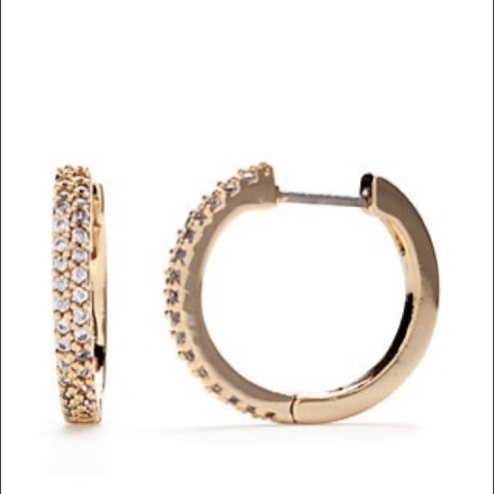 Kate spade clear gold save the date earrings